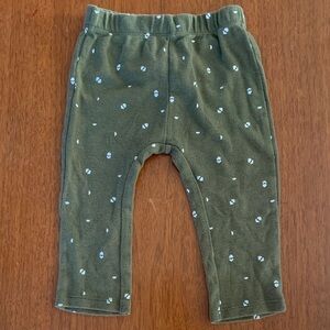 😊FREE😊 Olive Baby Pants with White Dots and Patterns size 12m